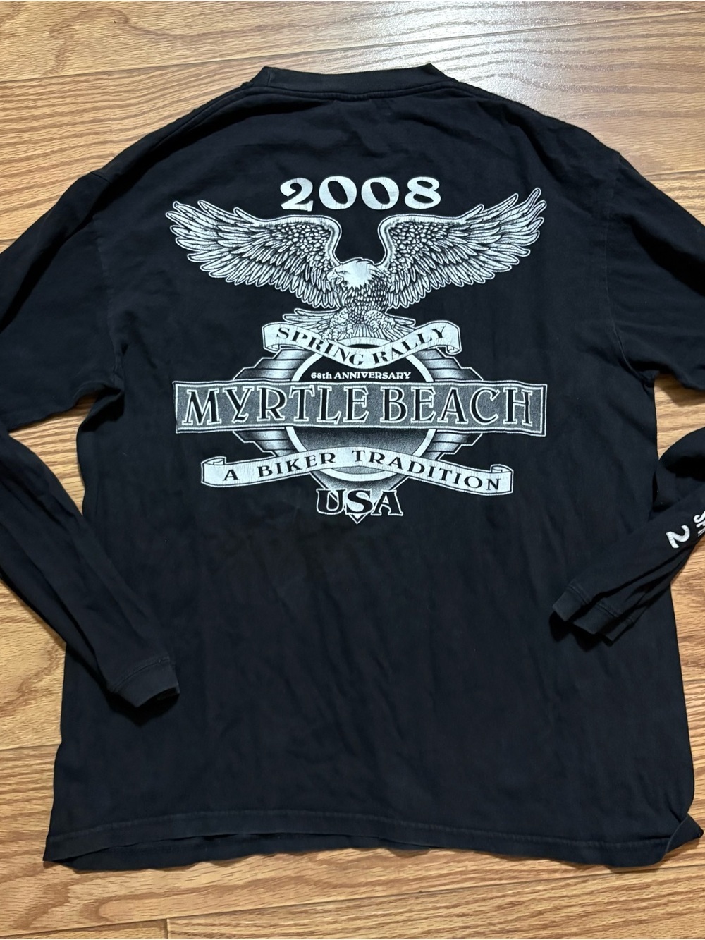 2008 Myrtle Beach Bike Week Motorcycle Biker Long Sleeved Shirt Medium